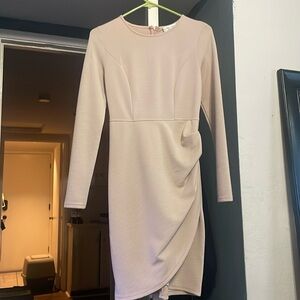 Women’s fitted stretch cream dress